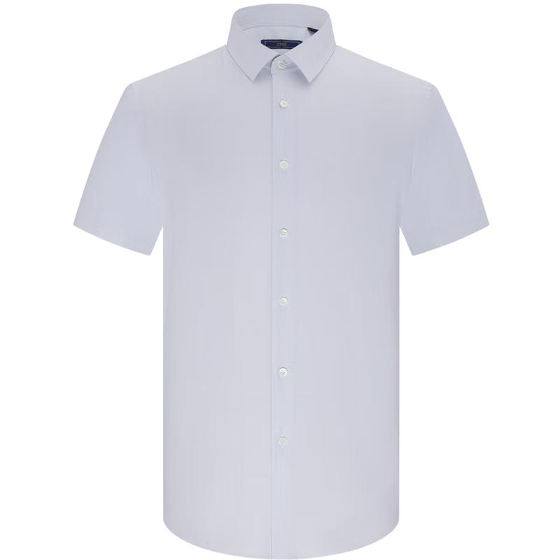EMZ Erdos Men's Silk Blend Plaid Short-Sleeve Shirt