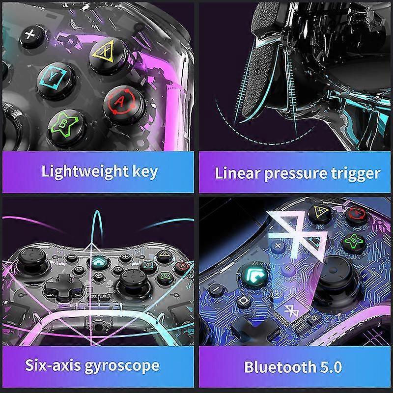 Hasacool Switch Pro Controllers For Nintendo Switch/switch Lite/oled, Wireless Switch Controller Gamepad Joystick With Turbo/precise Motion Control/vi