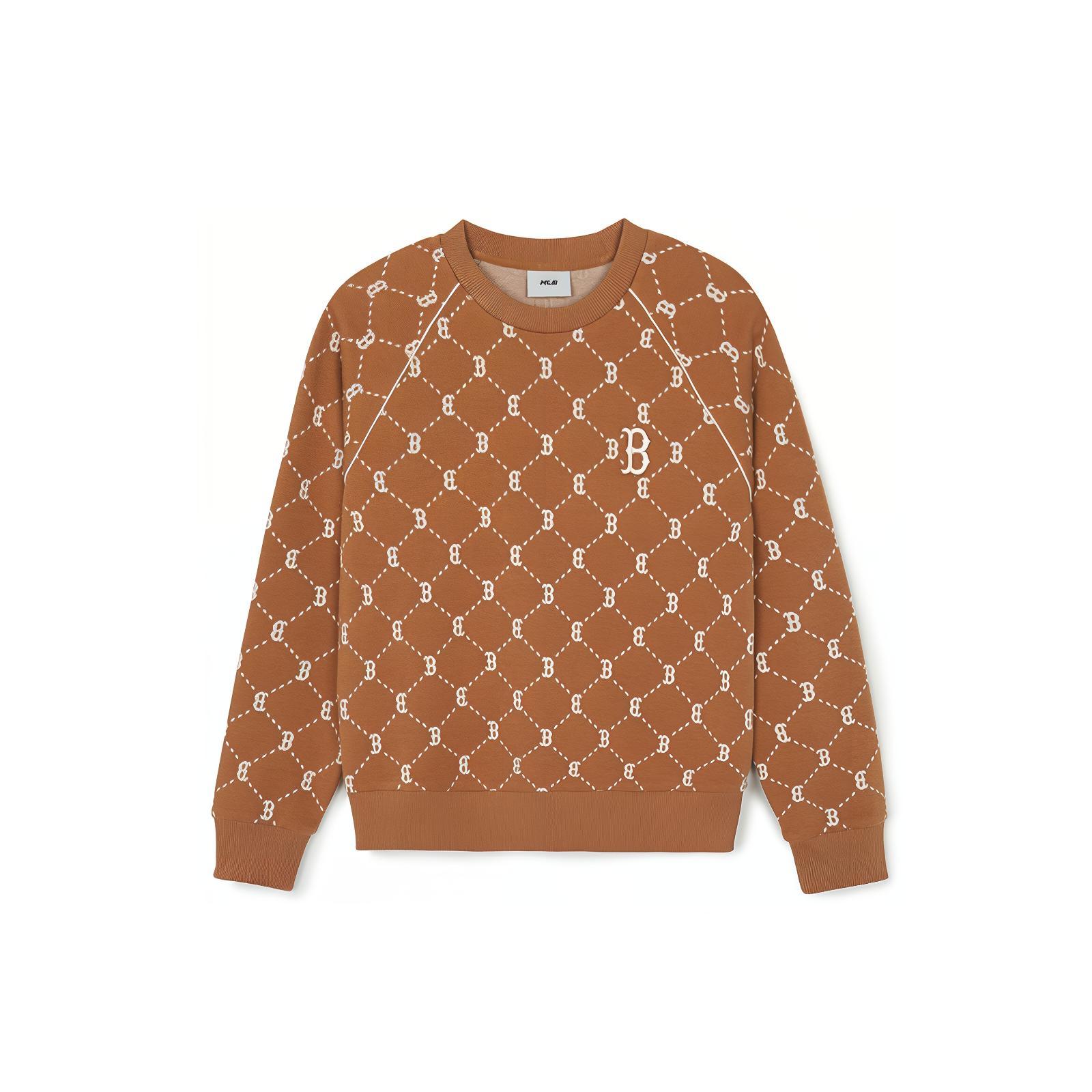 

New MLB Boston Red Sox Sweatshirt Unisex Camel 3AMTM0144-43CAS S