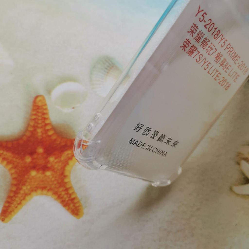 Y5 2018 Průhledné TPU pouzdro na telefon odolné proti pádu se šňůrkou