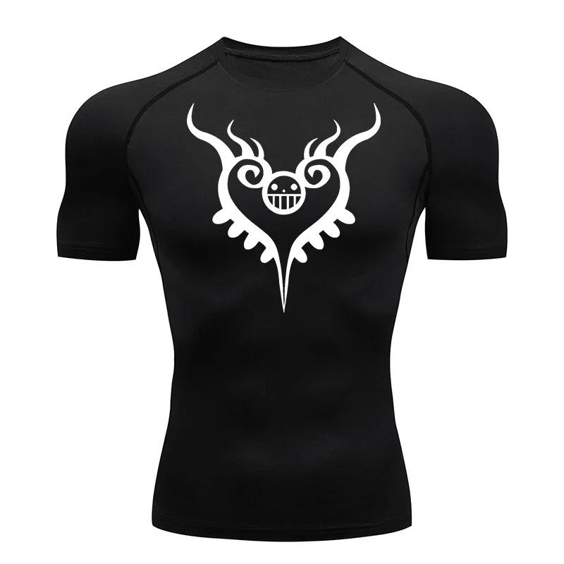 Men's Gym Workout Fitness Summer Compression Shirts Comfortable Quick-Drying Rash Guard Fashion Short Sleeve Athletic Tshirt Tees Tops