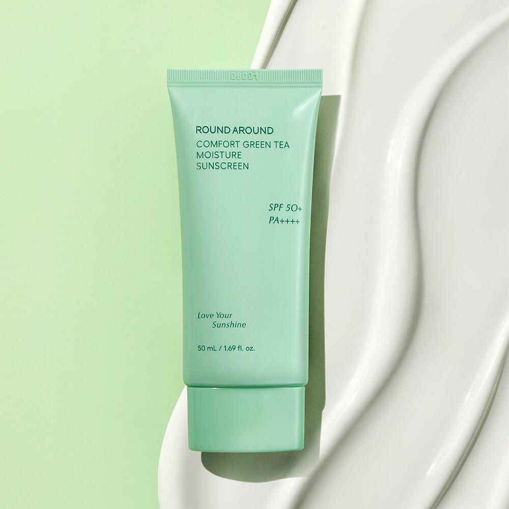 ROUND A'ROUND Comfort Green Tea Moisture Sunscreen 50 ml + 20 ml Zestaw specjalny