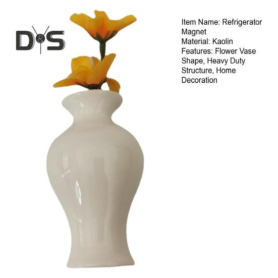 Mini-Keramikvase, Kühlschrankmagnet mit künstlicher Blume, für Zuhause, Büro, Küche, Spind, Kühlschrank, 3D-Miniatur-Blumenvase, magnetische Dekoration, Ornament