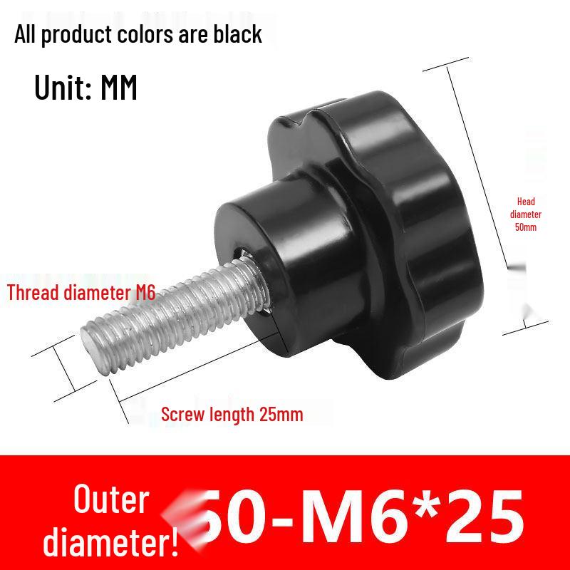 Star-Shaped Bakelite Hand-Tightening Screw Handle (M4-M10)