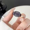 Dark Saturn Belt Buckle Open Ring Full Diamond Zircon Premium Light Luxury Fashion Personality Ring