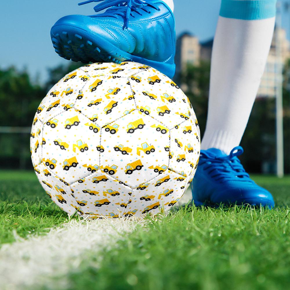 Excavator Theme Size 5 Soccer Ball, Suitable for Both Indoor and Outdoor Matches, a Gift Suitable for Everyone.