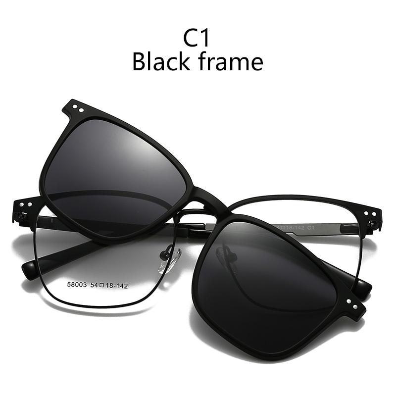 1/3 IN 1 Magnetic Sleeve Glasses High Appearance Level Versatile Myopia Glasses Frame Two-In-One Driving Sunglasses