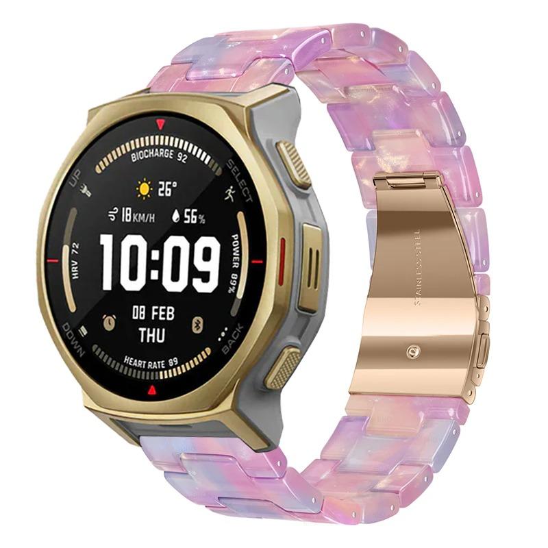 Cinturino in Resina Per Amazfit T-Rex3 Pro 48/44mm Traspirante Moda Durevole Braccialetto Per Amazfit Bip 6-5/Balance 2-1/Active 2-2 Quadrato
