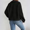 Women's Fashionable Solid Color Long Sleeved Lapel Pocket Plush Short Casual Jacket Jacket