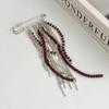 DIY Long Tassel Chain Brooche Exaggerated Handmade Bead Brooche New Rice Bead Brooches for Women