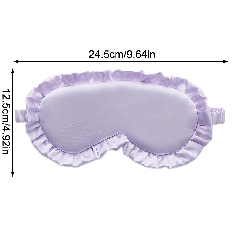 Máscara de Dormir com Babado de Seda Proteção para os Olhos Viagem Suave Bloqueio de Luz Tampas para os Olhos Tiras Coloridas para Olhos para Mulher Homem