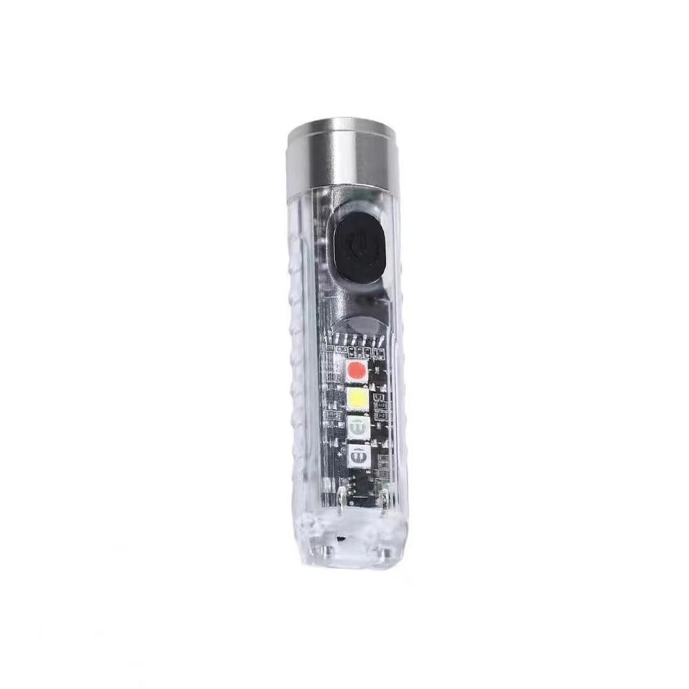 Waterproof Mini Keychain Flashlight 10 Modes Pocket Portable Torch Light Multifunctional Magnetic Base LED Magnetic Flashlight
