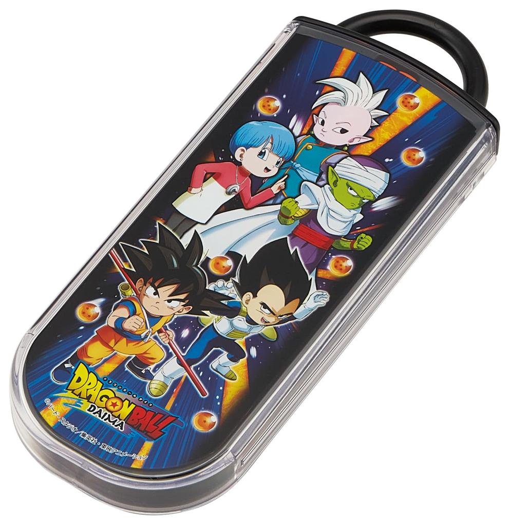 Skater Cutlery Lunch Made in Sliding Name Sticker Trio Dragon Ball DAIMA Children's Set, Box, Chopsticks, Spoon, Fork, Japan, Cutlery, Included,