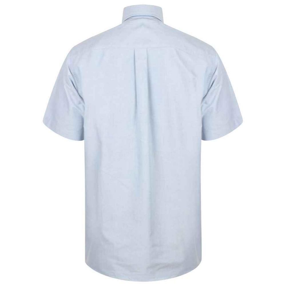 Henbury Mens Oxford Classic Short-Sleeved Shirt