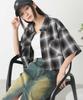 Ombre Check Short Short Sleeve Check Short Summer Short Black Check 1 [WEGO] Shirt, Shirt, Length, Clothing, Tops, Clothes, Check, Shirt, Street,