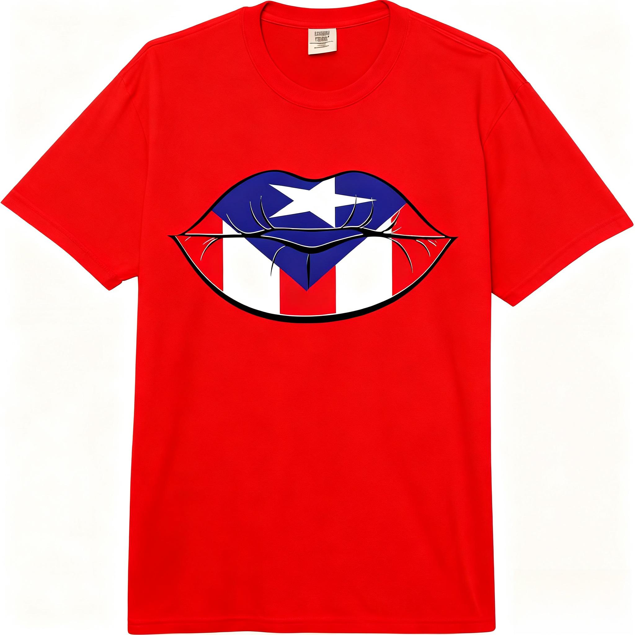 

Puerto Rico Lips Patriot Unique Style Comfort Colors Adult Heavyweight T-Shirt 100% Cotton Unisex Loose Fashion Minimalist Tops 4XL