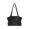 Vintage commuter leopard print bag belt decoration new tote bag large capacity niche locomotive Spice girl portable shoulder bag
