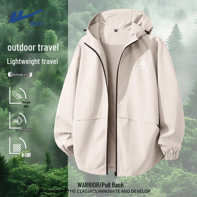 

Warrior Men s Hooded Loose Fit Windbreaker Jacket 3XL
