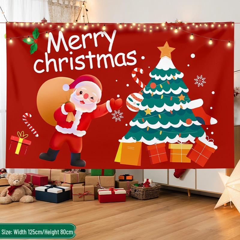 Merry Christmas Banner: Holiday Store Decoration