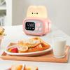 Mini Toaster Lamp Cute Night Light with Clock Alarm Digital Timer for Kids Teen Baby Girls Boys Birthday Gifts Bedroom nightight