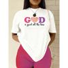 European Sizes God'S Love Tee Casual Crew Neck, Short Sleeve, Ideal for Summer and Spring, Pamuk Christianity Christmas Gift