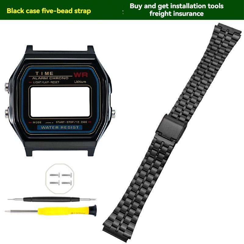 For Casio Small Square Series A158/A159 168 F91modify Stainless Steel Case Accessories and Replace with High-quality Shell