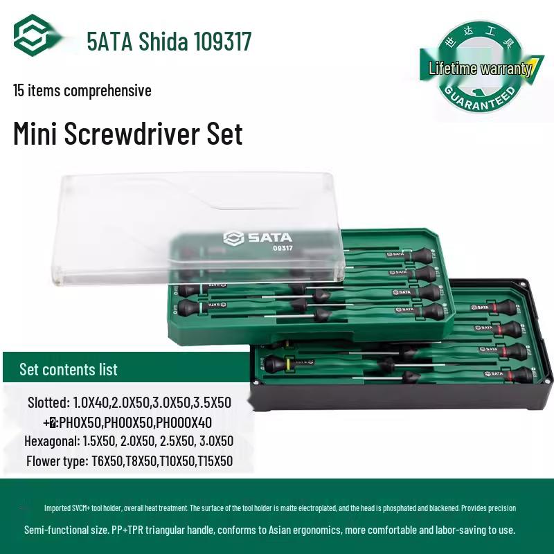 SATA 09317 15-Piece Micro Screwdriver Set