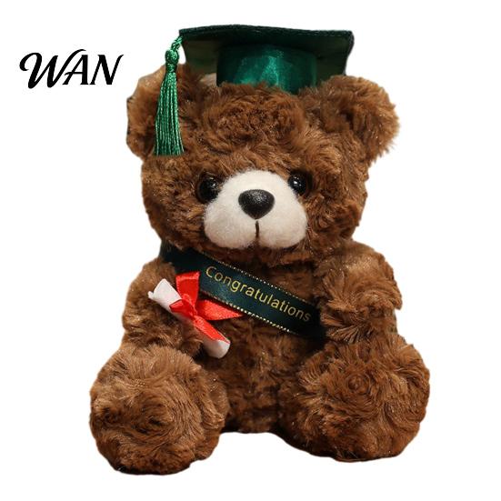 Plush Bear With Bow Tie Personalized Graduation Gifts 2026 for Her, 7-Inch Teddy Bear, Soft Celebration Gift Mascot College High School, Grade