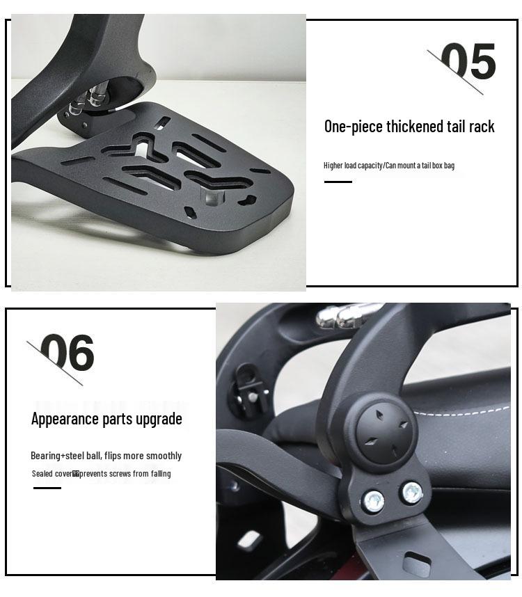 PCX160 Verstellbare Lendenwirbelstütze Rückenlehne mit verdicktem Stoßfänger und hinterem Gepäckträger.