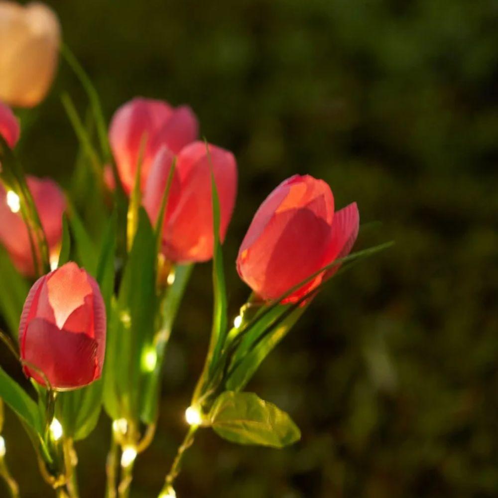 LED Lights Solar Garden Lights 7 Head Tulip Flower Solar Tulip Flower Lights Balcony