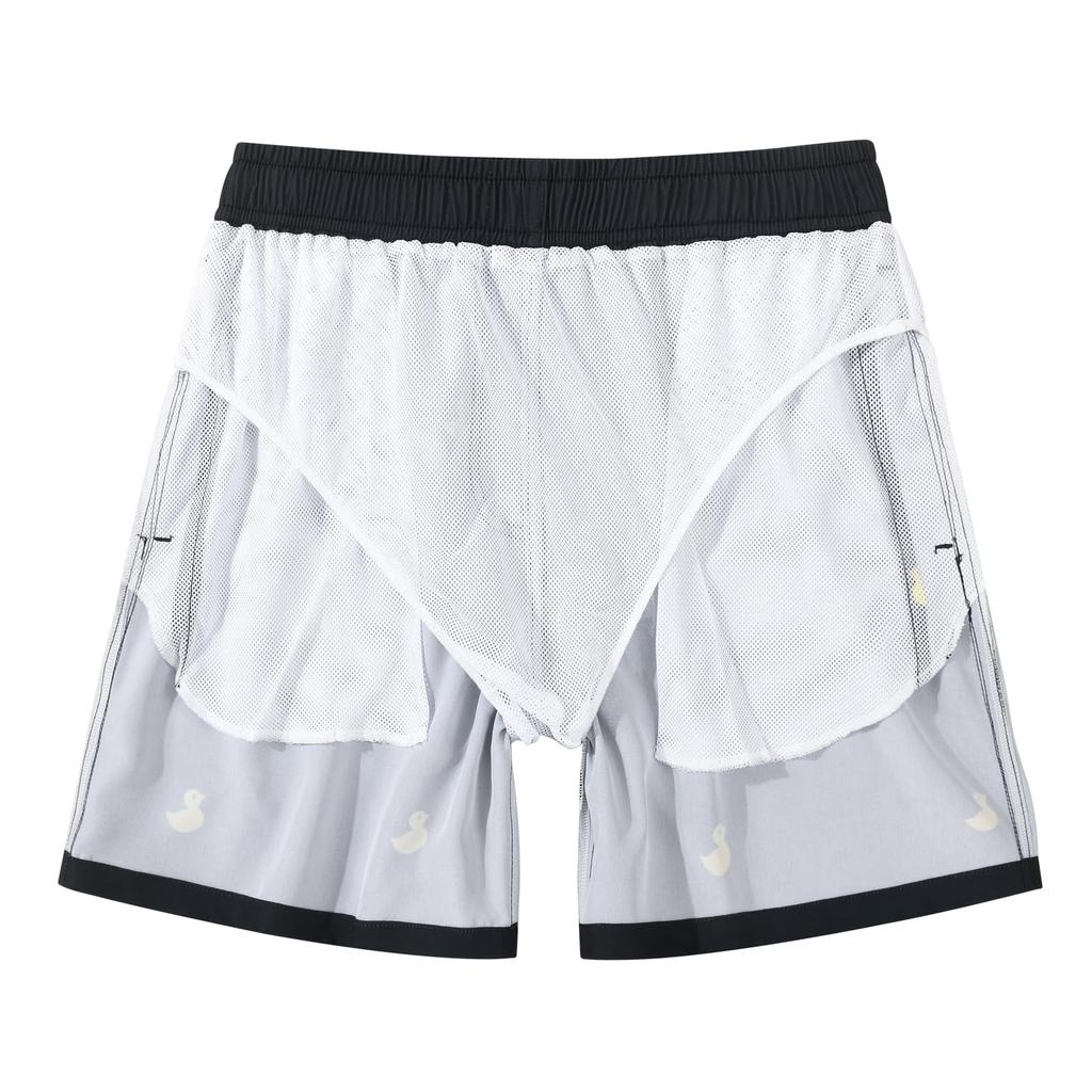 Amphibische Badehose für mit Innenfutter Pool Schwimmen Sommer Strand Surfen Größe Entenmuster U-Trend Herren Jungen, Futter, Badehose, Bademode, Shorts, Badehose, 2XL,