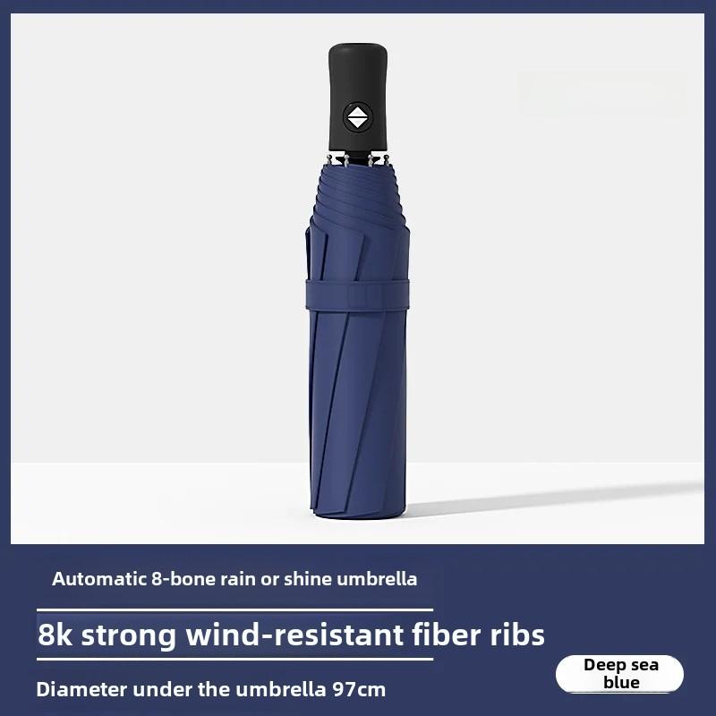 

Автоматический Большой Размер Утолщенный Усиленный Ветрозащитный Солнцезащитный Зонт Унисекс Для Использования На Открытом Воздухе Защита от Солнца и Дождя