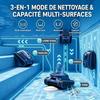 Robot Piscine sans Fil, Nettoie Sol/Parois/Ligne d’eau, 180Min&amp;200m² d'Autonomie, Robot Aspirateur, Filtration Ultra-Fine, avec APP