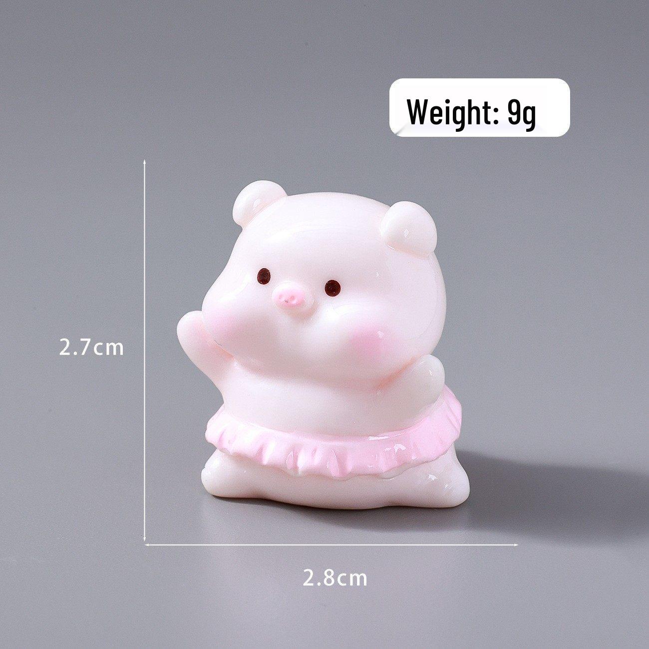 Adorable Mini Piggy Resin Craft Desk Ornament Blind Bag