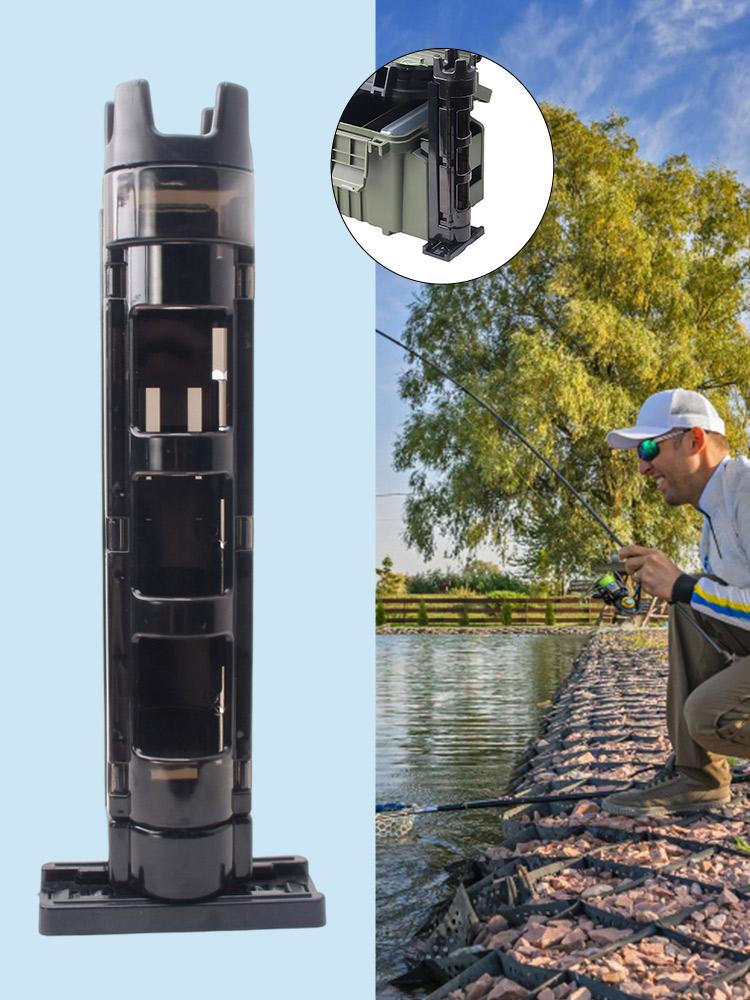 Fishing Box Holder Detachable Fishing Box Rod Display Bracket Adjustable Portable Snap Design for Angler Supplies