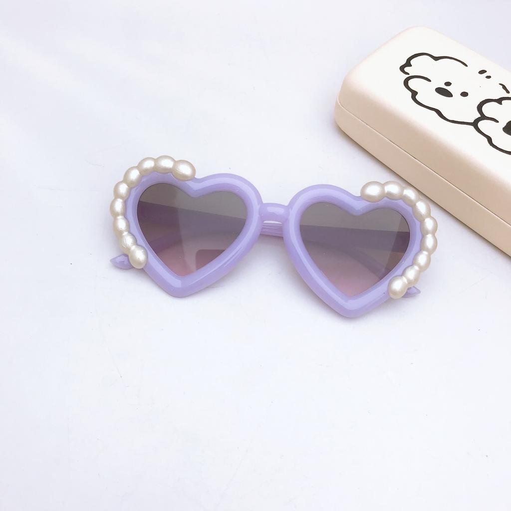 Children'S Sunglasses Cute Boys And Girls Sunglasses Kindergarten Peach Heart Sunshade Glasses Photo Decorative Glasses