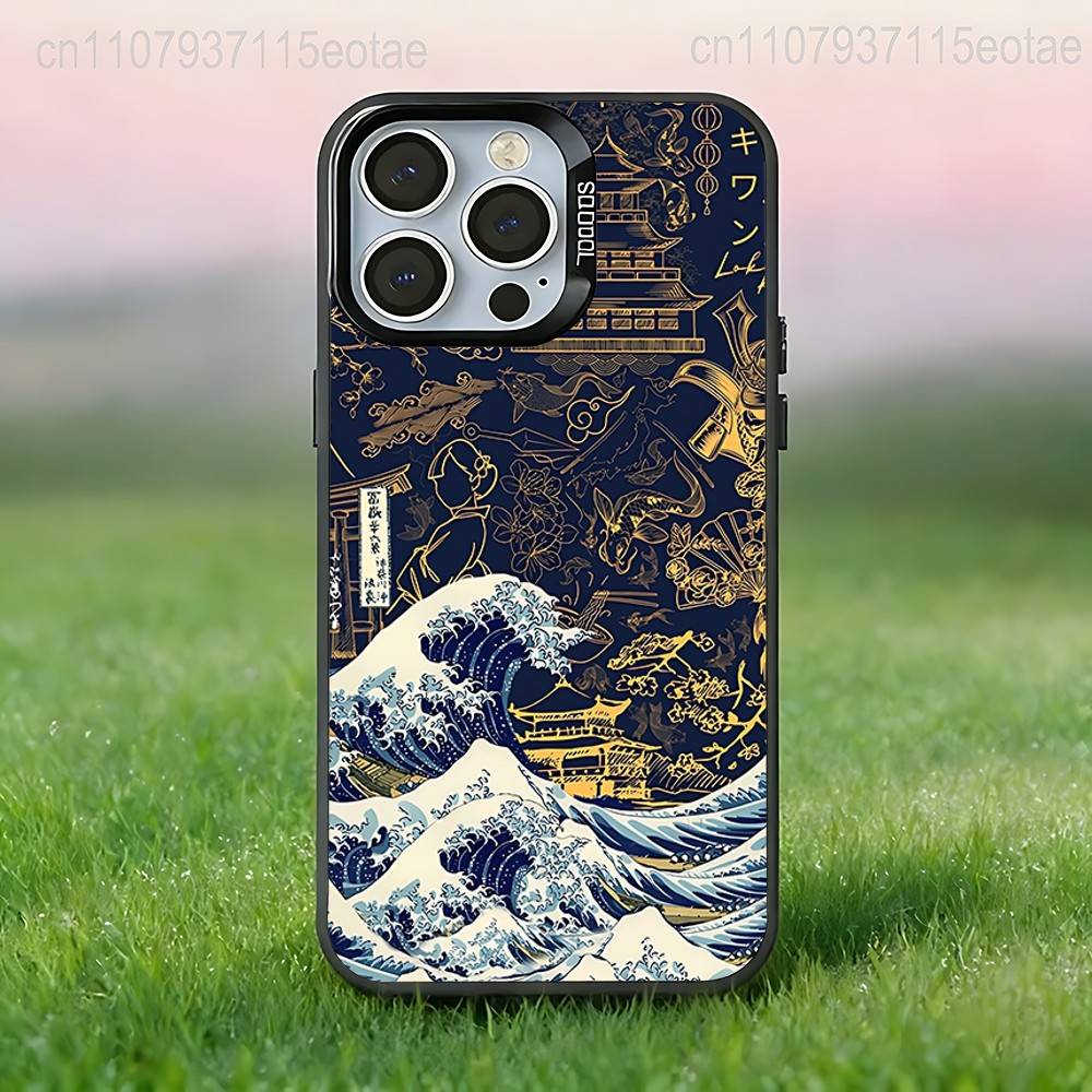 

Great Wave Off K-Kanagawa Phone Case For iPhone 17,16,15,14,13,12,11,Pro,Max,Plus,E,Air,Mini Black IMD Cover iPhone13mini