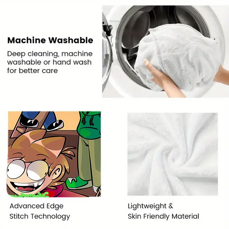 Eddsworld 2D Flat Pattern Flannel Blanket High quality All Seasons Warmth and Comfort Perfect for Christmas Gifts.NMT0928056