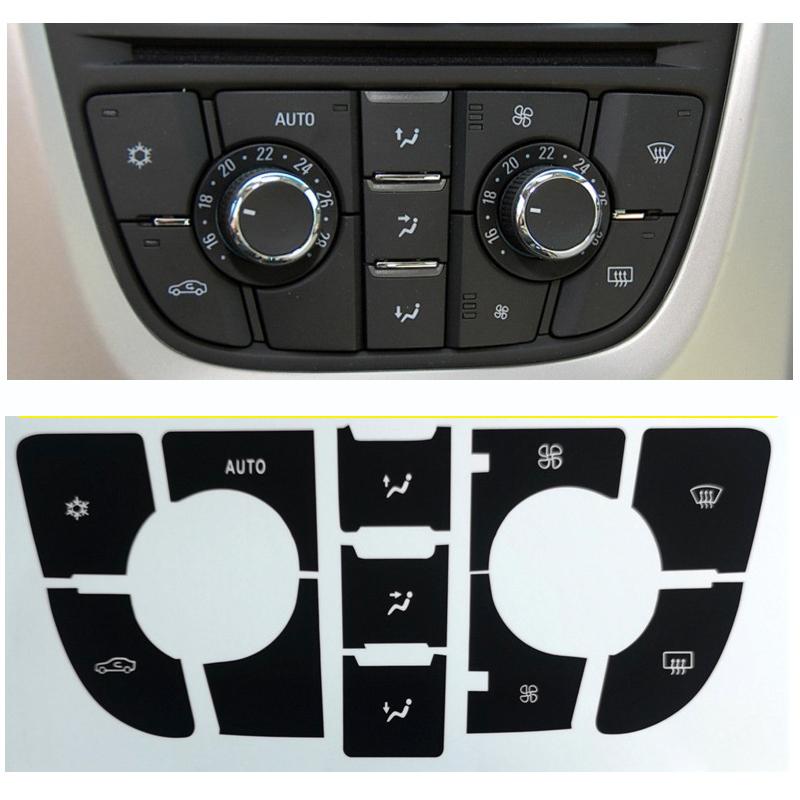Car A/C Control Button Radio Button Repair Decals Decorative Sticker For Opel Astra J / Buick Regal Interior Accessories