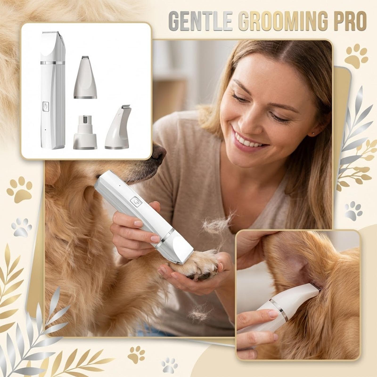 4-in-1 Pet Grooming Clipper Kit , Electric  For Dogs & Cats With Versatile Heads One Size