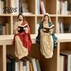 Regalos Religiosos para Casa Nueva Figuras de Jesús y la Virgen María Leyendo Estantería, Estatuas Sentadas, Recuerdo Cristiano de Bautismo Decoración de Estante de Resina, Católico