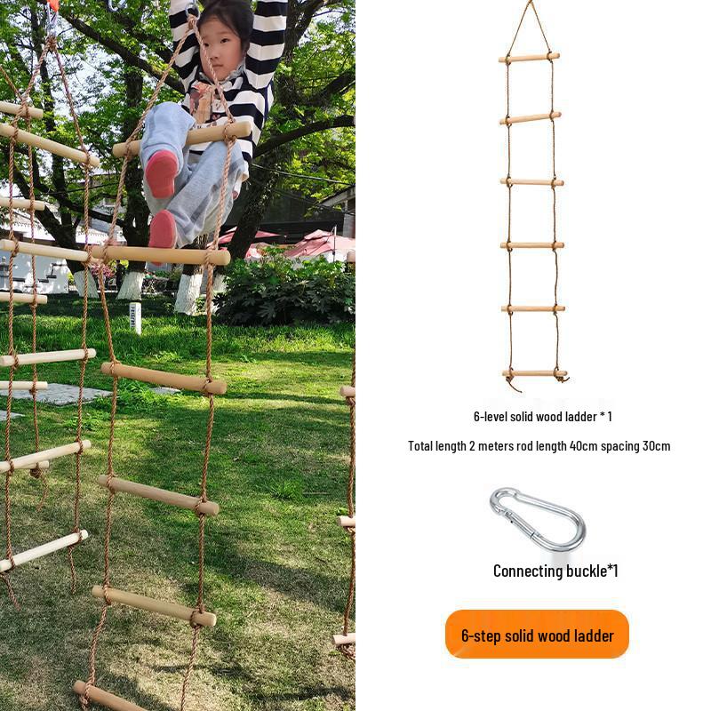 Outdoor Kids' Rope Ladder Swing for Sensory Integration and Climbing Activities