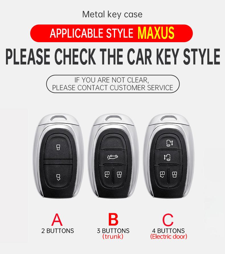 Autosleutelhoes Cover Shell Voor Maxus G50 Plus Ldv D60 G10 G20 Rv V80 V90 T60 T70 Euniq5 Auto-onderdelen Zinklegering Auto Sleutelhanger