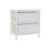 Chest of Drawers In Bamboo and Paulownia Wood - DKD Home Decor - White - 45x42x32 Cm - 2 Drawers - Assembly Required - Fragile
