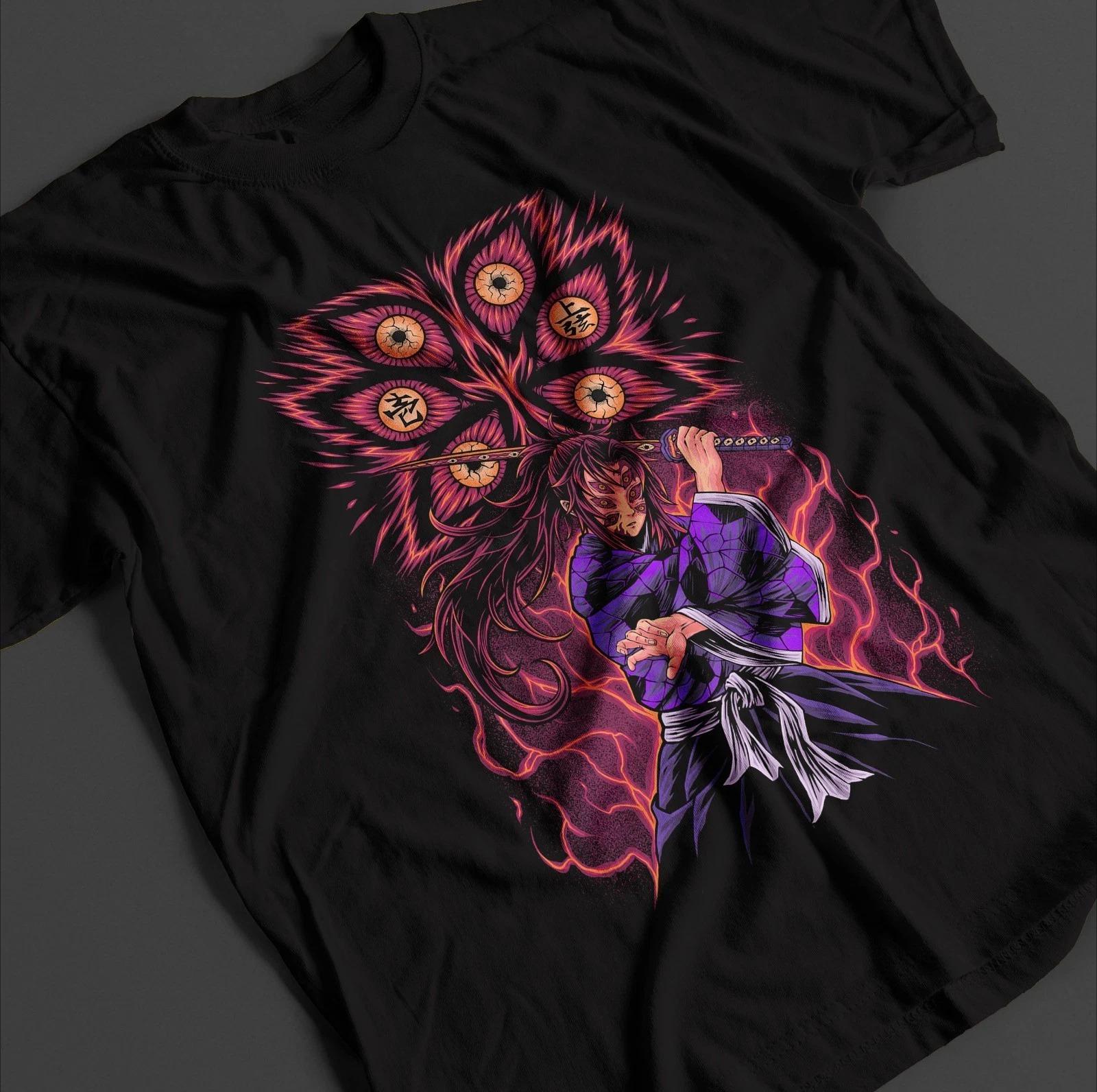 

Demon Slayer Shirt Kokushibo Upper Moon 1 TShirt Tanjiro KNY Anime Muzan Tee Summer Unisexs and Womens Breathable Tshirt Top S
