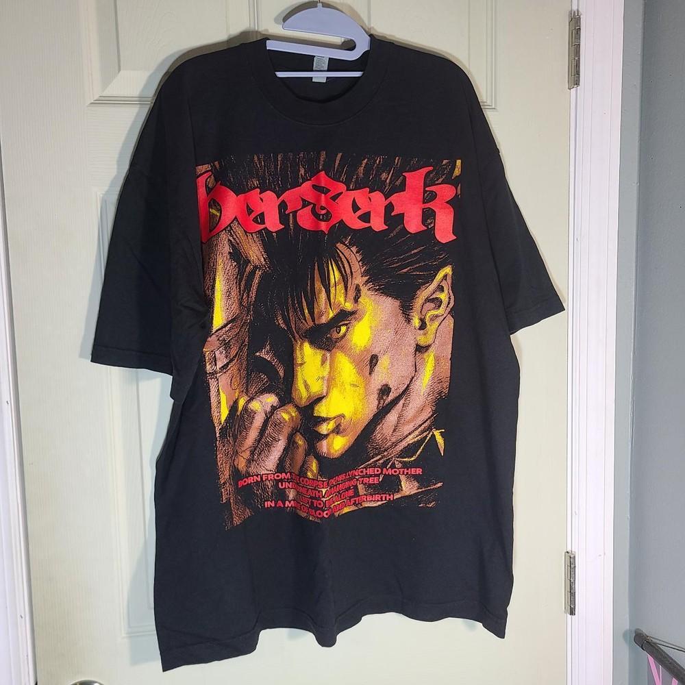 

Berserk Vintage 90#039s Anime Graphic Black Unisex Tshirt For Men Women KH6630 Unisex T-Shirt M