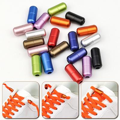 1Pair DIY Sneaker Kits Capsules Buckle Candy Color Metal Shoelaces Lock Shoes Accessories