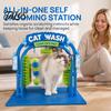 Arche à gratter pour chat, Station de lavage et de toilettage, Auto-toiletteur, Conception de jouet interactif pour voiture, Brosses douces à frotter, Grattoir masseur pour station de chats d'intérieur