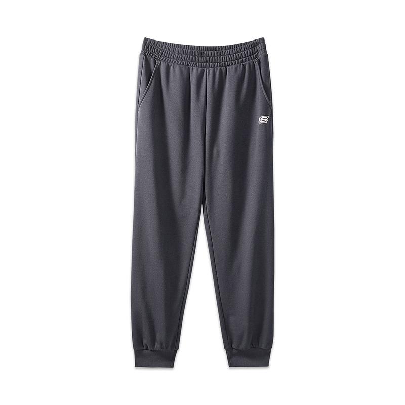Skechers Colorful Casual Series Comfortable Simple Versatile Solid Color Brand Logo Printed Mid Waist Elastic Cuff Casual Pants L322M091-026R M