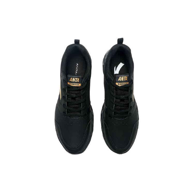 Anta Running Collection Anti-Slip Wear-Resistant Low-Top Running Shoes Men's Black Gold 912355581-11